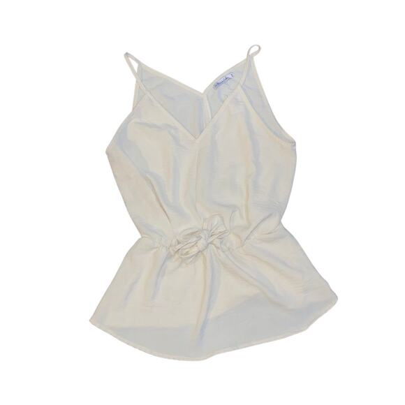 Culture Code Y2K V-neck Babydoll Camisole Top Cinche Tie Waist Size Medium cream - Picture 1 of 4